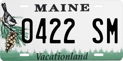 ME license plate 0422SM