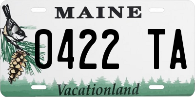 ME license plate 0422TA