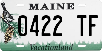 ME license plate 0422TF