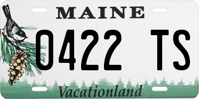 ME license plate 0422TS