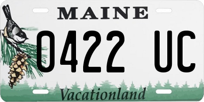 ME license plate 0422UC