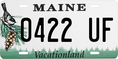 ME license plate 0422UF