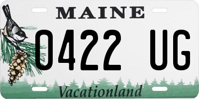 ME license plate 0422UG