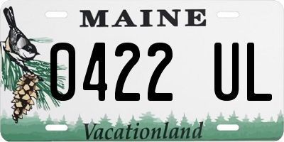 ME license plate 0422UL