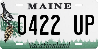 ME license plate 0422UP