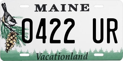ME license plate 0422UR
