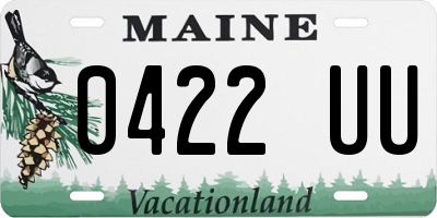 ME license plate 0422UU