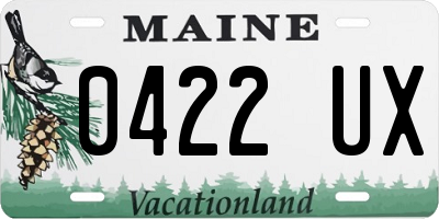 ME license plate 0422UX