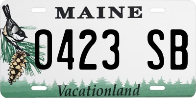 ME license plate 0423SB