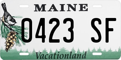 ME license plate 0423SF