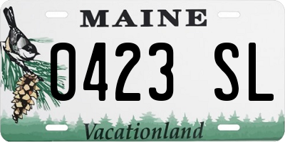 ME license plate 0423SL
