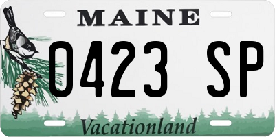 ME license plate 0423SP