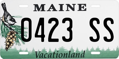 ME license plate 0423SS