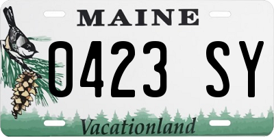 ME license plate 0423SY