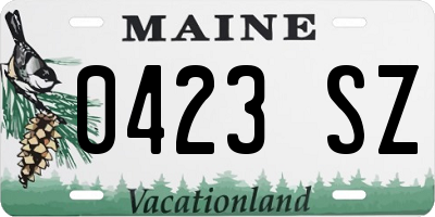 ME license plate 0423SZ