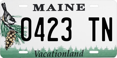 ME license plate 0423TN