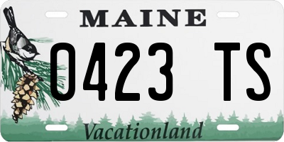 ME license plate 0423TS