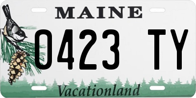 ME license plate 0423TY