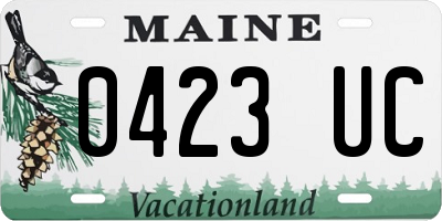 ME license plate 0423UC