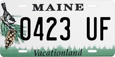 ME license plate 0423UF