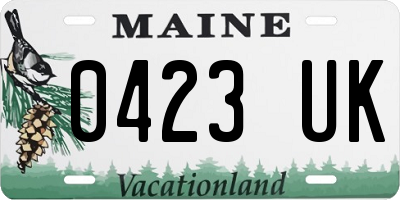ME license plate 0423UK