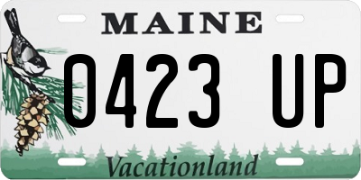 ME license plate 0423UP