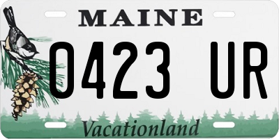 ME license plate 0423UR