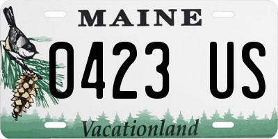 ME license plate 0423US