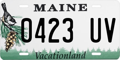 ME license plate 0423UV