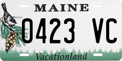 ME license plate 0423VC