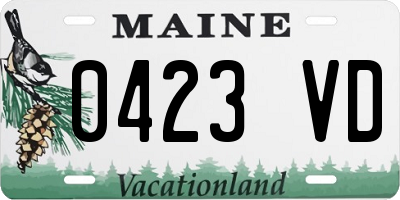ME license plate 0423VD