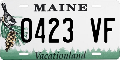 ME license plate 0423VF