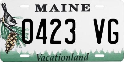 ME license plate 0423VG
