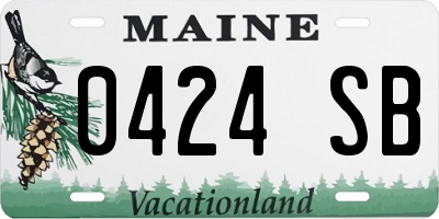 ME license plate 0424SB