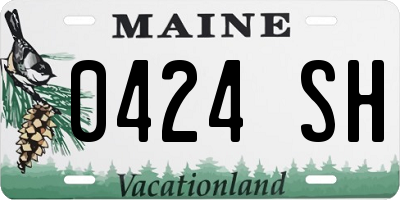 ME license plate 0424SH
