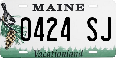 ME license plate 0424SJ