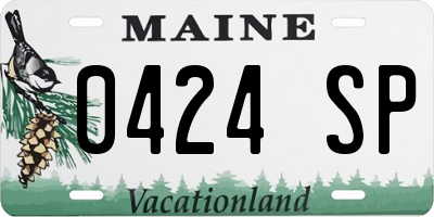 ME license plate 0424SP