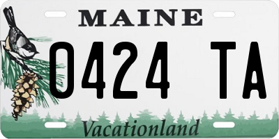 ME license plate 0424TA