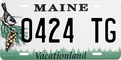 ME license plate 0424TG