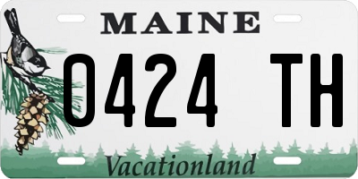 ME license plate 0424TH