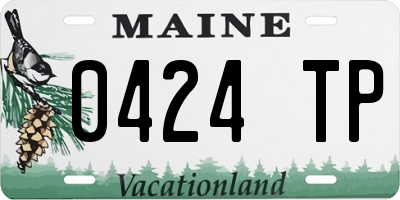 ME license plate 0424TP