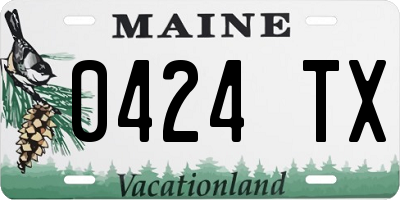 ME license plate 0424TX