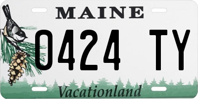 ME license plate 0424TY