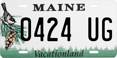 ME license plate 0424UG