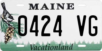 ME license plate 0424VG
