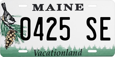 ME license plate 0425SE