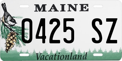 ME license plate 0425SZ