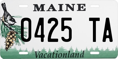ME license plate 0425TA