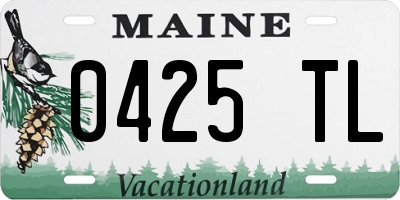 ME license plate 0425TL