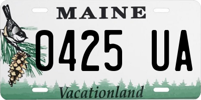 ME license plate 0425UA